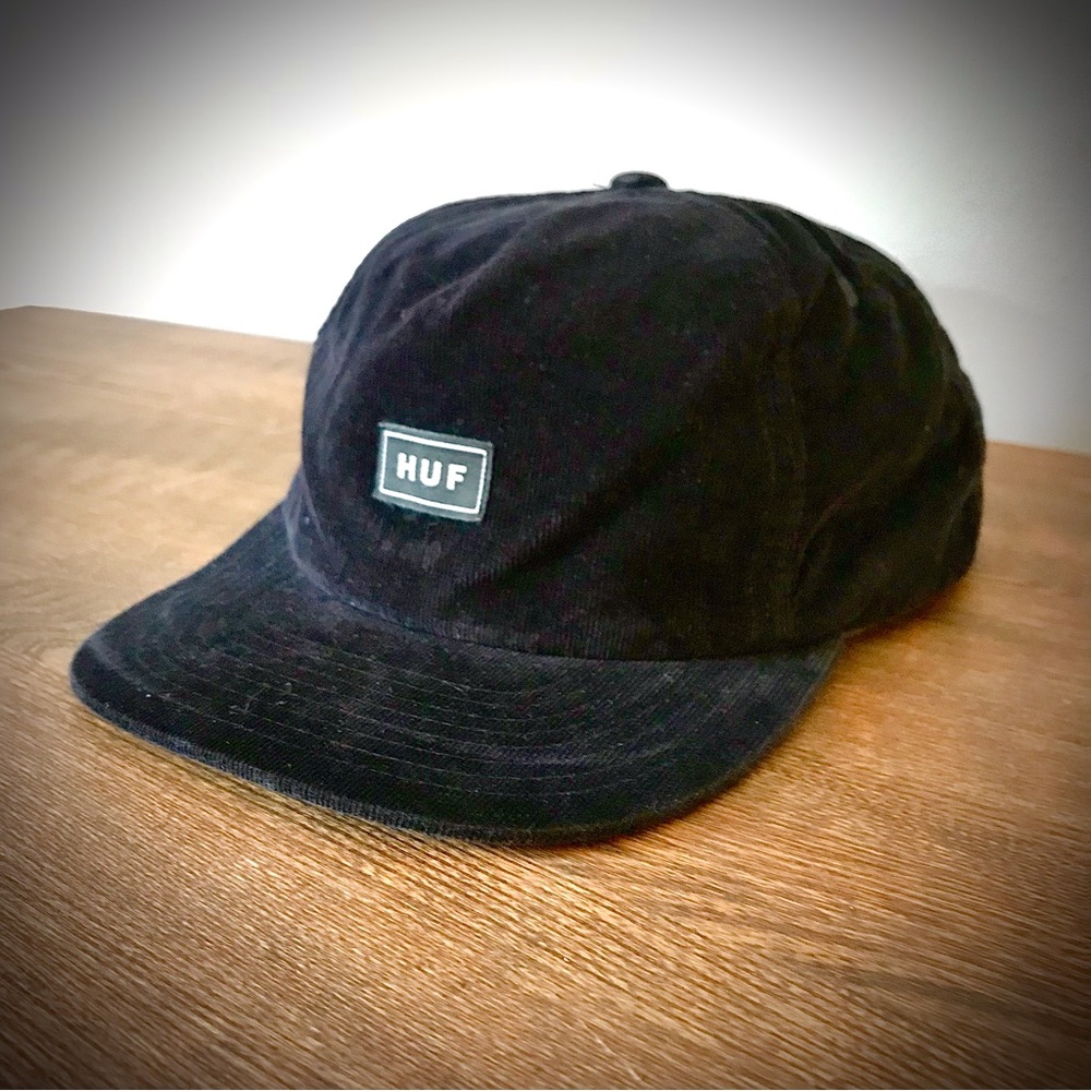 HUF Skate Wear Corduroy Cap - Black NWOT
